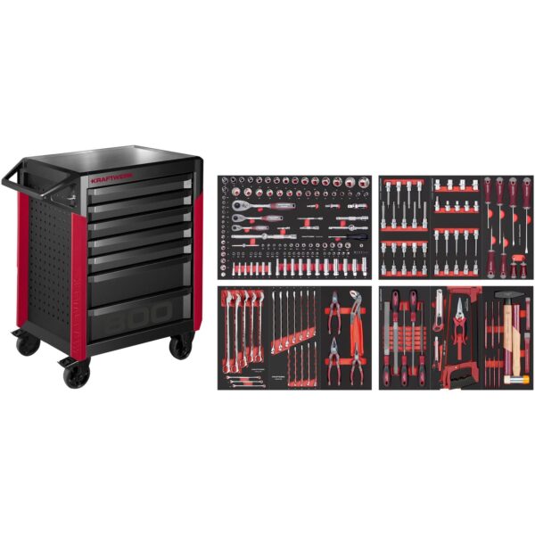 Kraftwerk PRO LINE Werkstattwagen PT800 – 238-tlg., 7 Schubladen, EVA-Einlagen – Made in Germany, 7 Jahre Garantie - KW-102.417.007