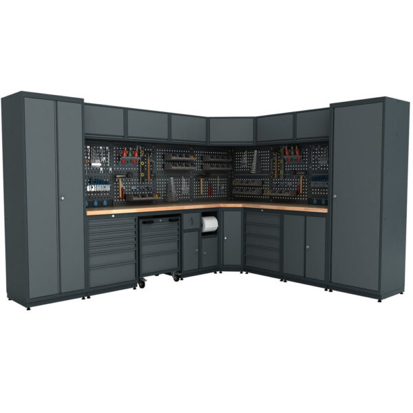 Bullram TOOLBOX4YOU Werkstatteinrichtung Set Expert Serie - Werkstattmodul 4 - Profi KFZ Werkbank BGMOD4