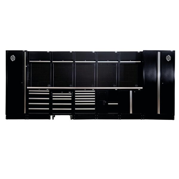 BUNKER 4915mm Modulare Werkstatteinrichtung Werkbank mit Edelstahl-Arbeitsplatte - 25-teilig - D04393