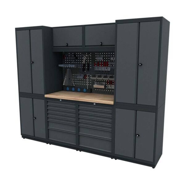 Bullram TOOLBOX4YOU Werkstatteinrichtung Set Expert Serie - KFZ Werkstattmodul C - Profi Werkbank BGMODC
